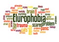 Elurophobia fear of cats word cloud concept 2