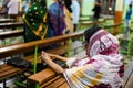 Women praying jesus with bible in church pastor and people praying god in church Royalty Free Stock Photo