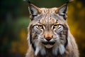 Elusive Lynx animal cat closeup. Generate Ai