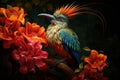 Elusive Paradise bird tropical. Generate Ai