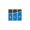 ELV letter logo design on WHITE background. ELV creative initials letter logo concept. ELV letter design.ELV letter logo design on Royalty Free Stock Photo