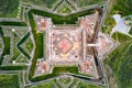 Elvas Fort drone aerial top view of Forte Nossa Senhora da Graca in Portugal