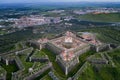 Elvas Fort drone aerial view of Forte Nossa Senhora da Graca in Portugal Royalty Free Stock Photo