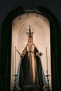 Altar and virgin of Our Lady of The Assumption in Elvas Royalty Free Stock Photo