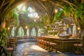 Elves ambient world, ancient tavern Royalty Free Stock Photo