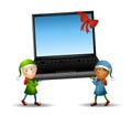 Elves Carrying Laptop