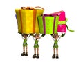 Elves Carrying Large Presents