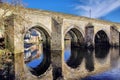 Elvet Bridge over the River Wear in Durham City Royalty Free Stock Photo