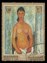 Elvire standing by Amedeo Modigliani Royalty Free Stock Photo