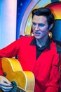 Elvis Presley, pop king, Madame Tussauds museum in London Royalty Free Stock Photo