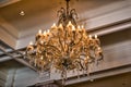 Chandelier at the Magnificent Mayo Hotel, Tulsa, Oklahoma. Restored Art Deco Tourisim Destination Royalty Free Stock Photo