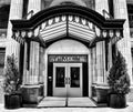 Monochrome Entrance of the Magnificent Mayo Hotel, Tulsa, Oklahoma. Restored Art Deco Tourisim Destination