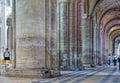 Ely cathedral stone pillars Royalty Free Stock Photo