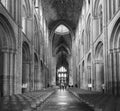 Ely Cathedral interior in black and white Royalty Free Stock Photo