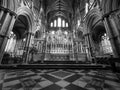 Ely Cathedral interior in black and white Royalty Free Stock Photo