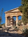 Elymian temple in Doric style, Segesta, Sicily, Italy Royalty Free Stock Photo