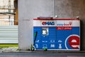 EMAG easybox pickup point at supermarket Kaufland, Romania, 2020