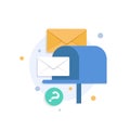 Incoming email. Receiving messages. New mail receive Royalty Free Stock Photo