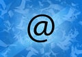 Email address aesthetic abstract icon on blue background Royalty Free Stock Photo