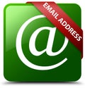 Email address green square button Royalty Free Stock Photo