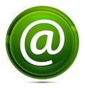 Email address icon glassy green round button illustration Royalty Free Stock Photo