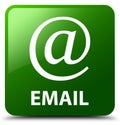 Email (address icon) green square button Royalty Free Stock Photo