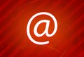 Email address icon isolated on abstract red gradient magnificence background