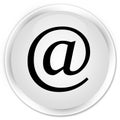 Email address icon premium white round button Royalty Free Stock Photo