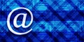 Email address icon modern glassy blue banner background pattern illustration Royalty Free Stock Photo