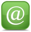 Email address icon special soft green square button Royalty Free Stock Photo