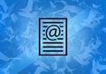 Email address page aesthetic abstract icon on blue background Royalty Free Stock Photo