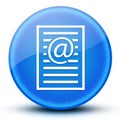 Email address page eyeball glossy elegant blue round button abstract Royalty Free Stock Photo