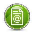 Email address page icon elegant green round button vector illustration Royalty Free Stock Photo