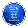 Email address page icon futuristic blue round button vector illustration Royalty Free Stock Photo