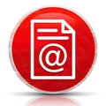 Email address page icon metallic grunge abstract red round button illustration