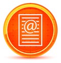 Email address page icon natural orange round button Royalty Free Stock Photo