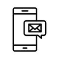 Email advertising Line Style vector icon which can easily modify or edit Royalty Free Stock Photo