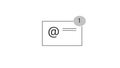 Email animated icon. New Message.