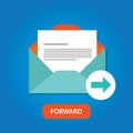 Email automatic auto forward response icon button