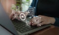 Email automation, email marketing, marketing automation concept.