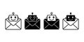 Email Automation Robot Black Icon Bundle for Digital Marketing Workflow and Communication Concept Royalty Free Stock Photo