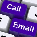 Email And Call Keys For Communications Royalty Free Stock Photo
