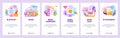 Email campaign, email blacklist and filter, spam check. Mobile app screens, vector website banner template.
