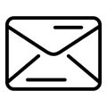 Email campaign icon, outline style Royalty Free Stock Photo