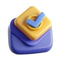 Email Check 3D Icon for Secure and Efficient Inbox Management with High-Quality Digital Representation
