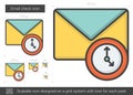 Email check line icon.