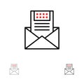 Email, Communication, Emails, Envelope, Letter, Mail, Message Bold and thin black line icon set