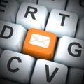 Email concept icons means electronic mail correspondence using internet - 3d illustration