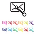 Email configuration icon set