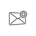 Email configuration line icon